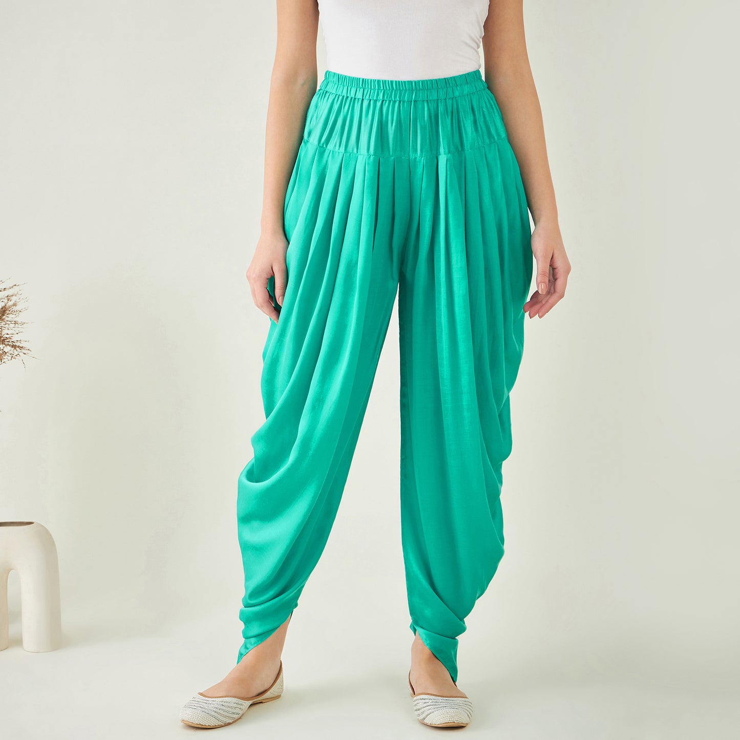 Blue Embellished Tunic with Dhoti Pants and Dupatta Set