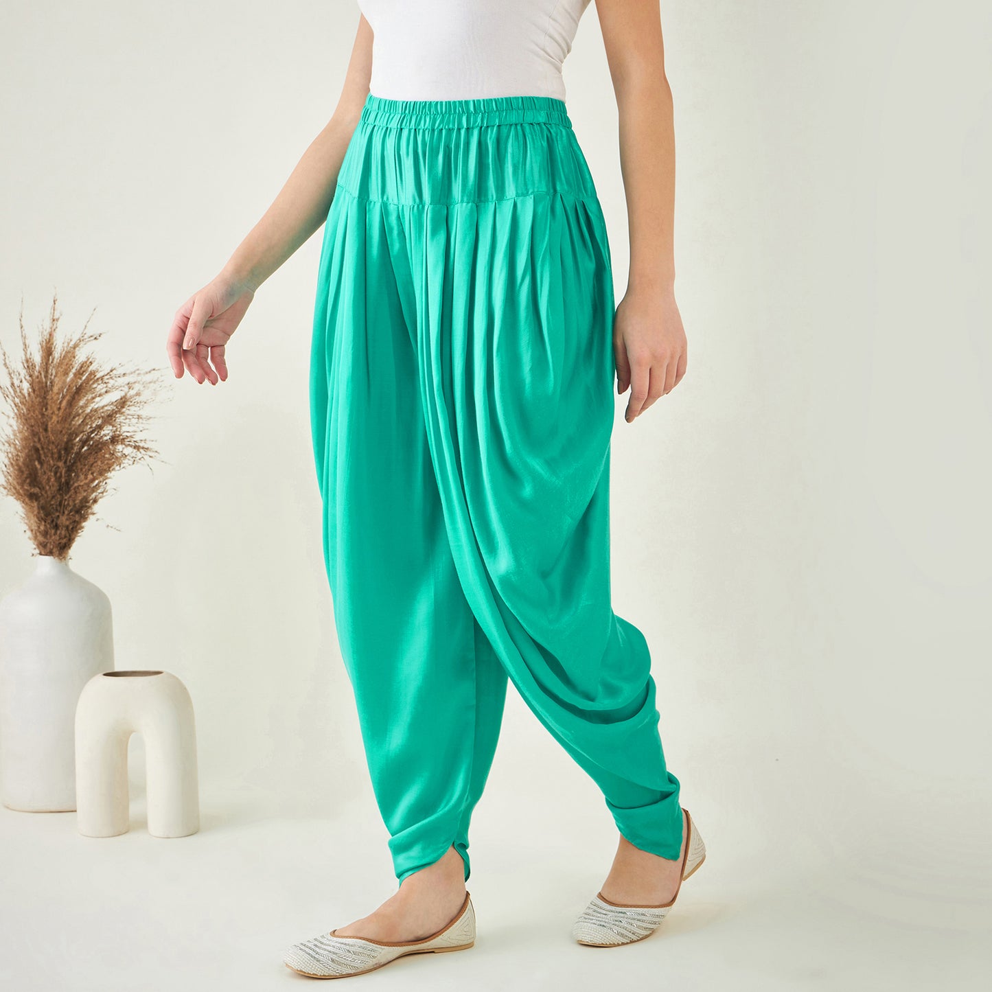 Blue Embellished Tunic with Dhoti Pants and Dupatta Set