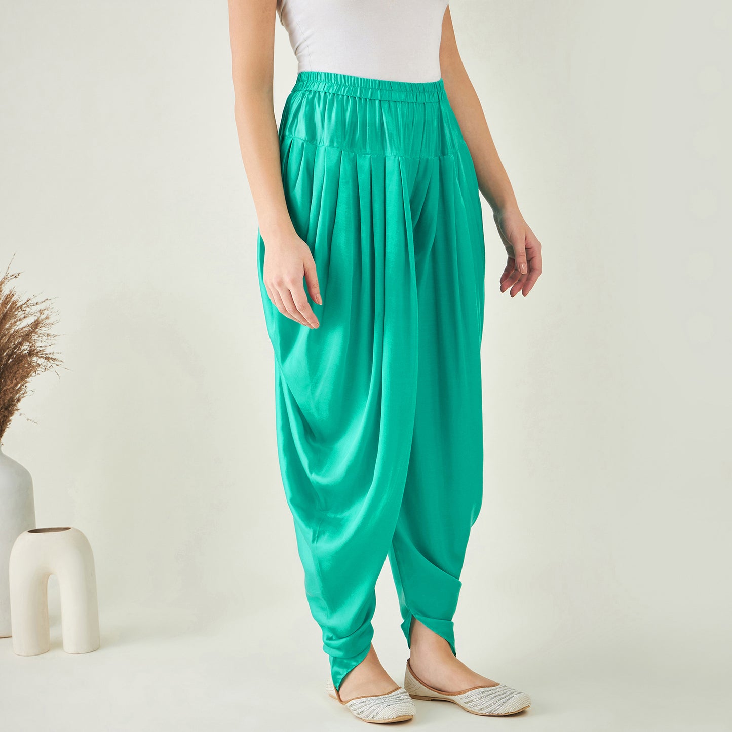 Blue Embellished Tunic with Dhoti Pants and Dupatta Set