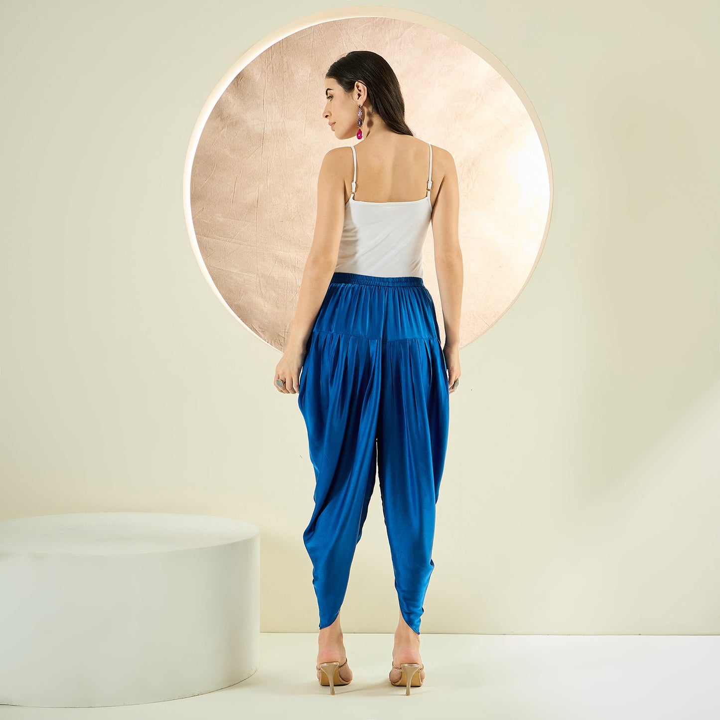 Raspberry Pink Embellished Tunic with Dhoti Pants and Dupatta Set
