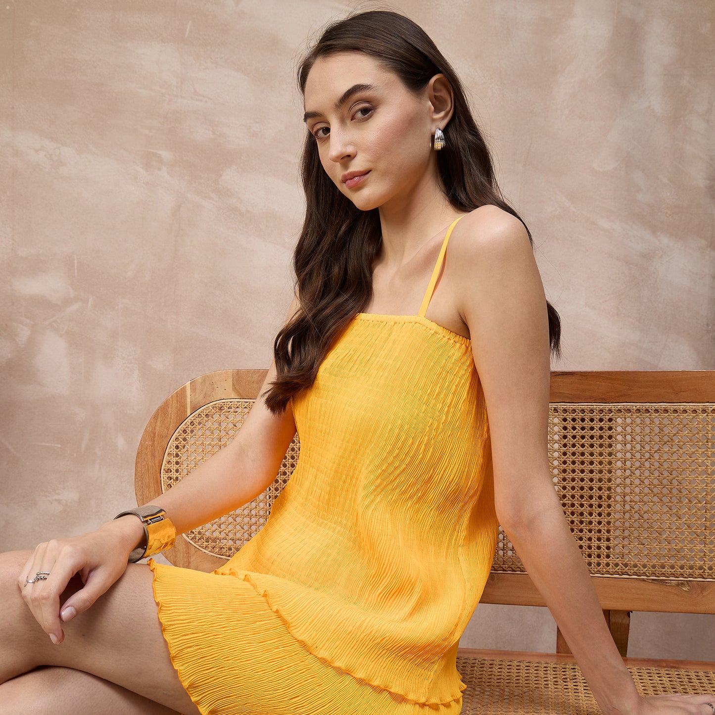 Orange Set for Women – Polyester Chiffon | First Resort by Ramola Bachchan
