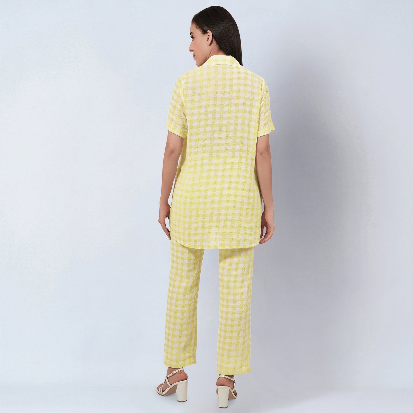 Citrus Lemon Checked Co-ordinate Set