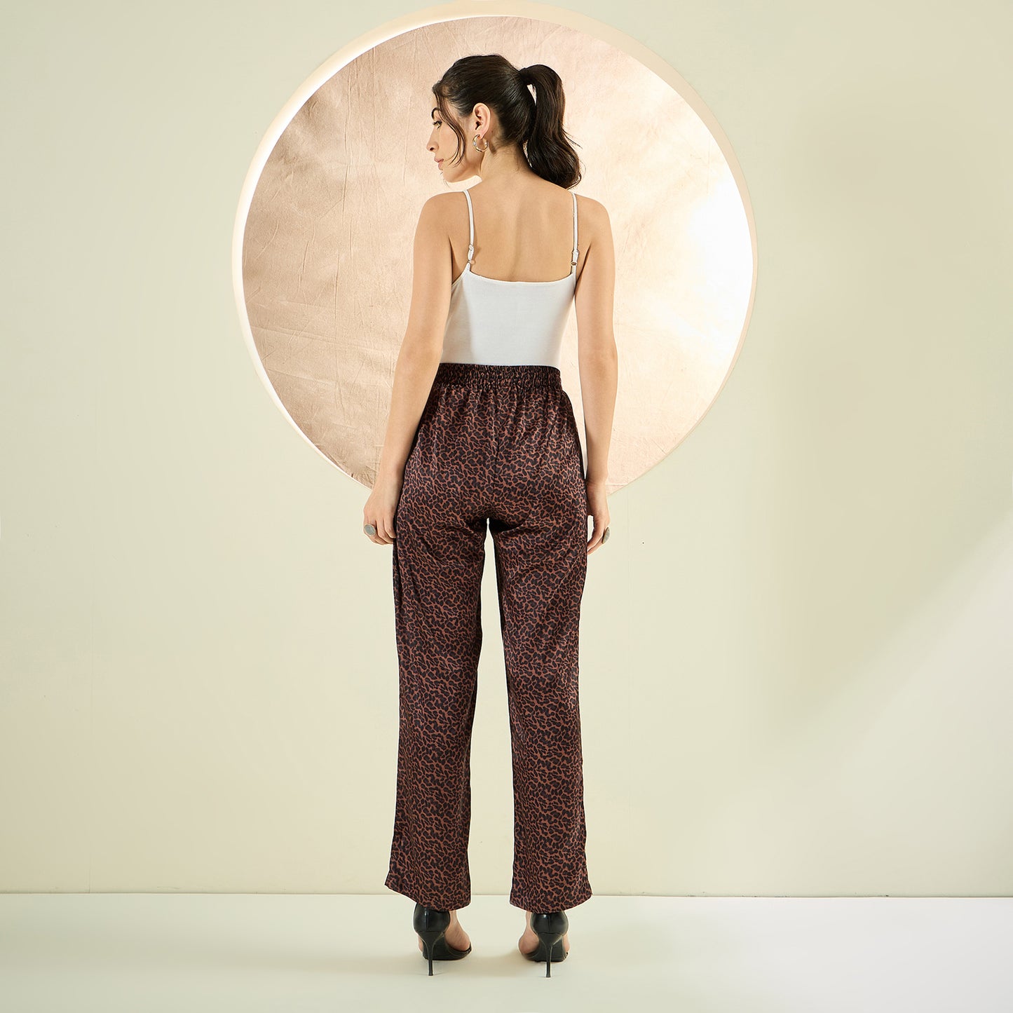 Brown Animal Print Shirt and Pants Co-ord Set