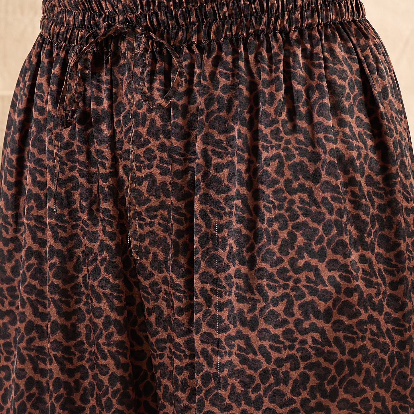 Brown Animal Print Shirt and Pants Co-ord Set