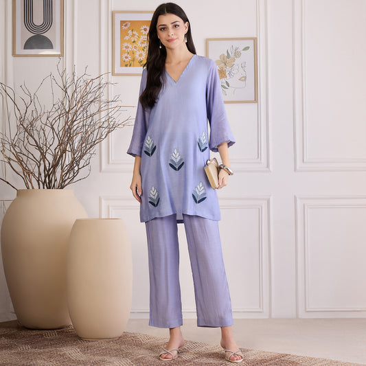 Indigo Cutwork Embroidered Set