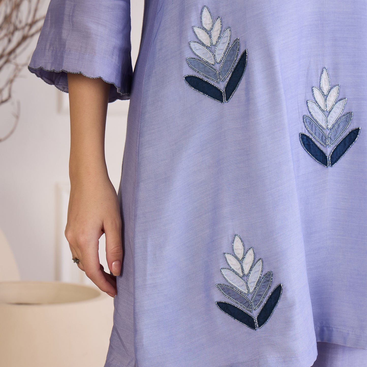 Indigo Cutwork Embroidered Set