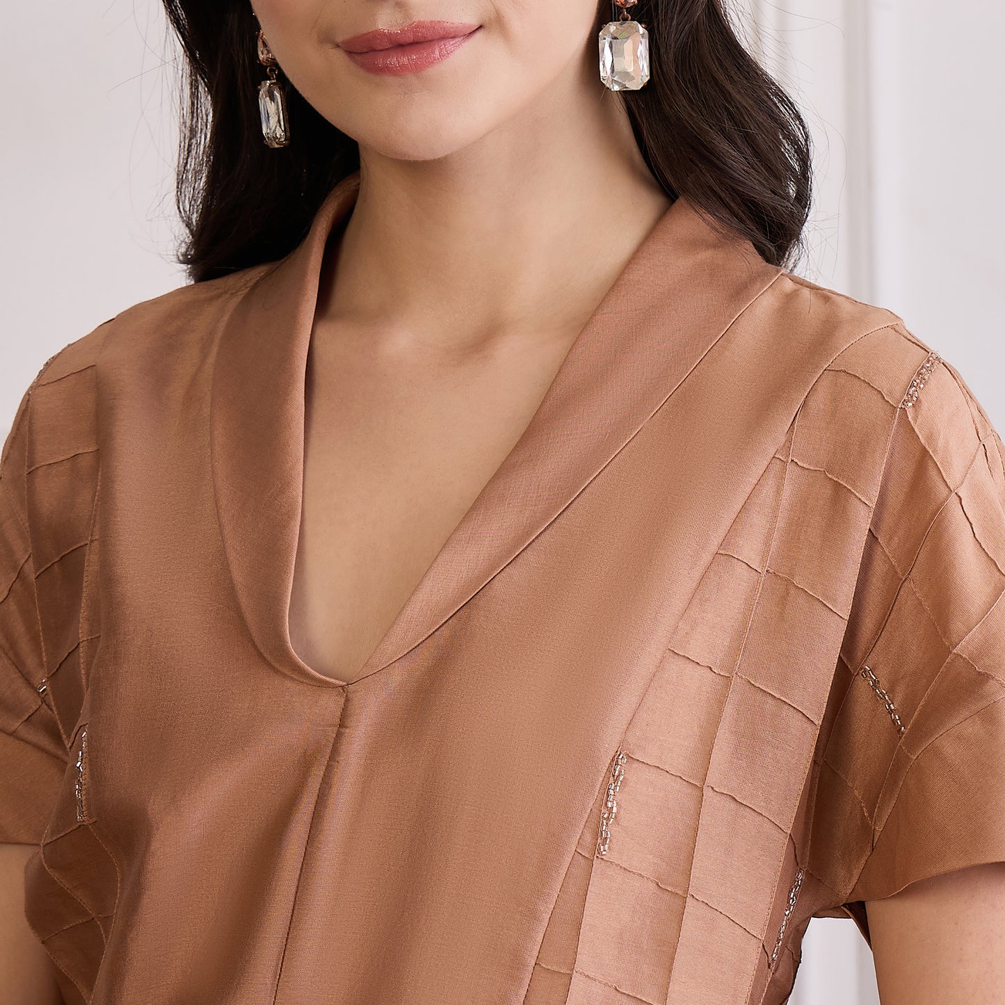 Copper Brown Embroidered Set