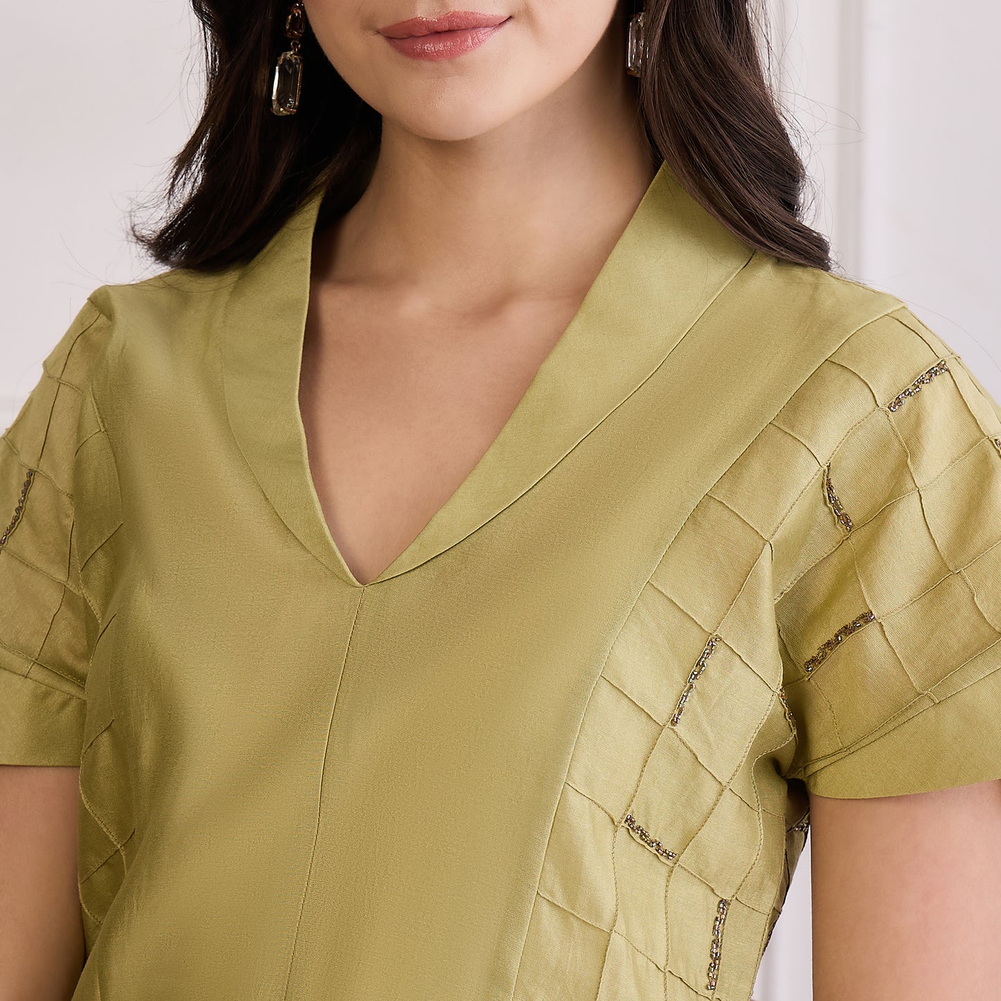 Lime Green Embroidered Set