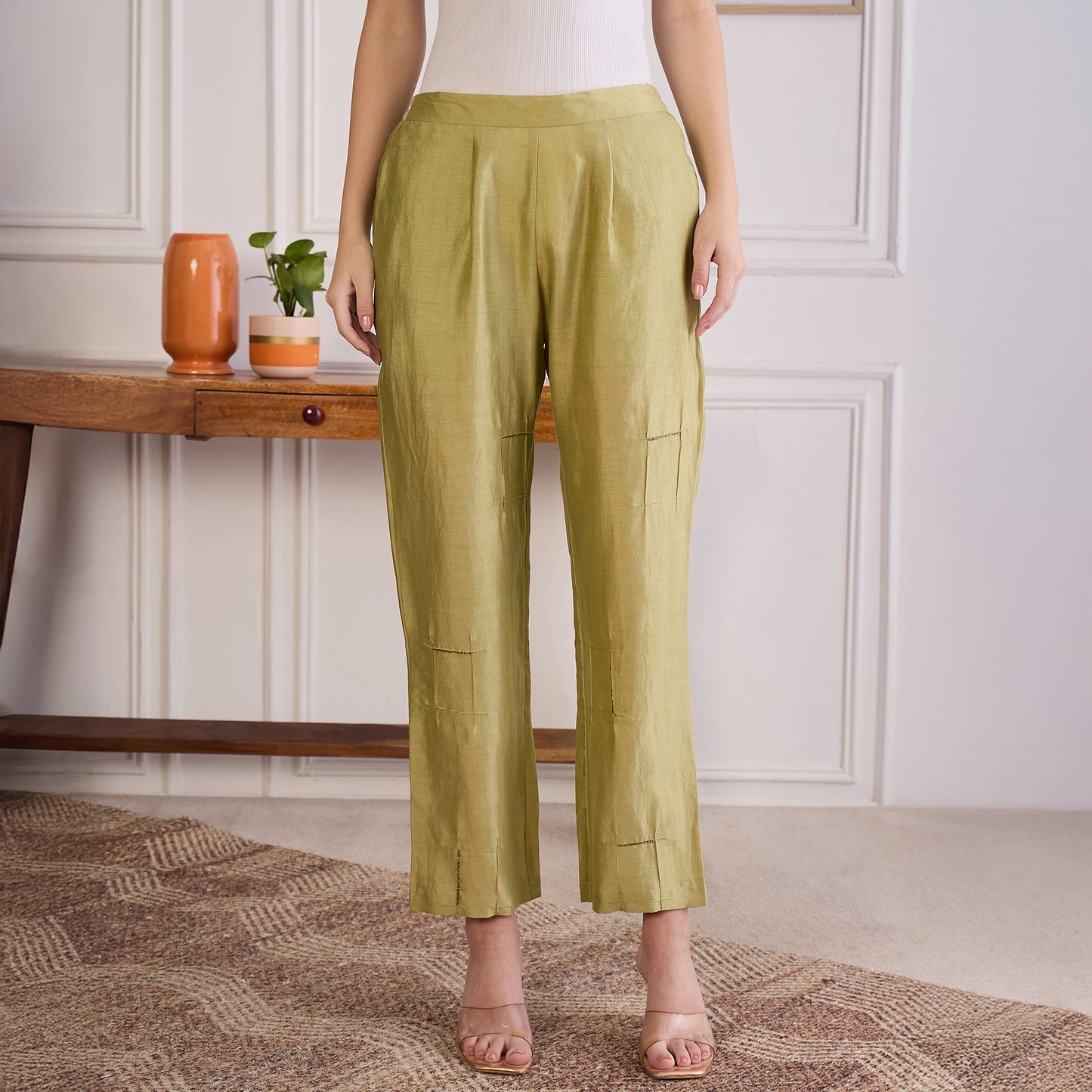 Lime Green Embroidered Set