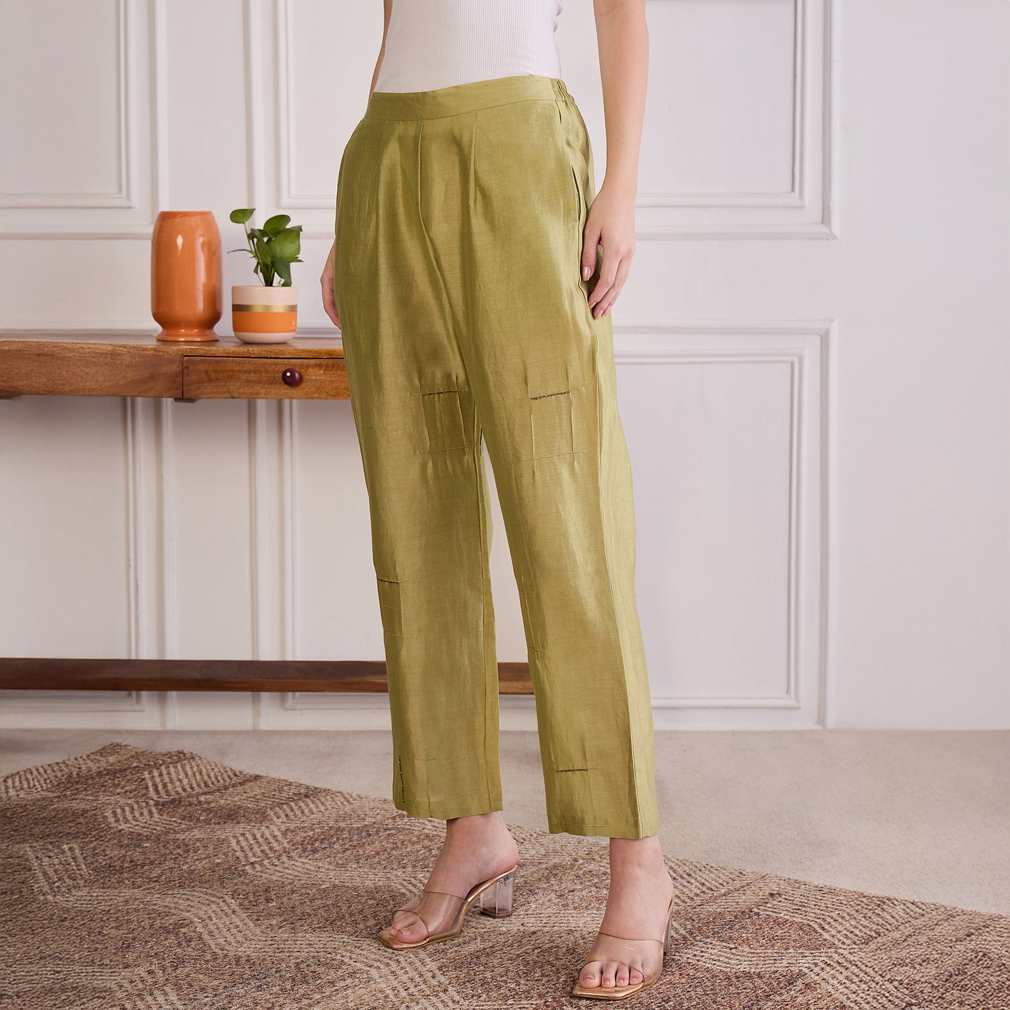 Lime Green Embroidered Set