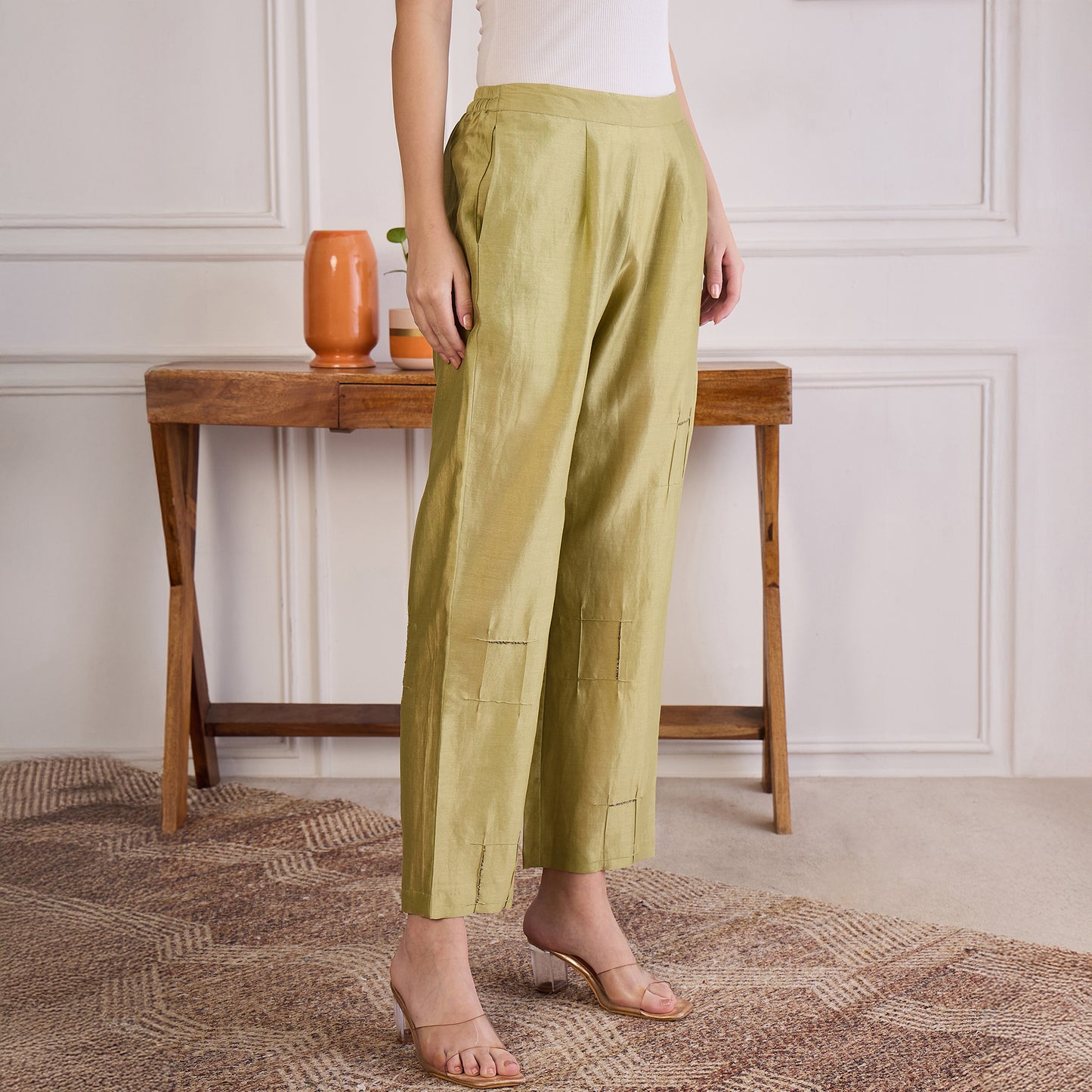 Lime Green Embroidered Set