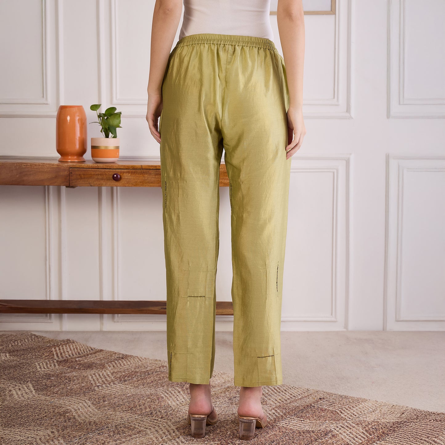 Lime Green Embroidered Set