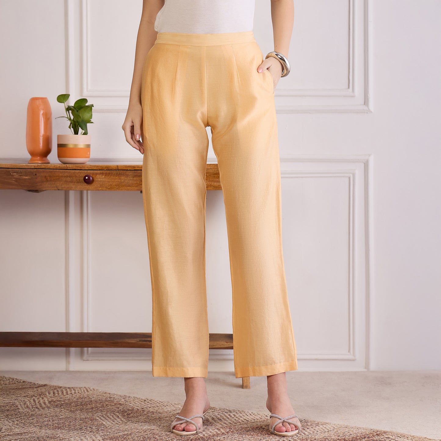 Butter Yellow Embroidered Kaftan set