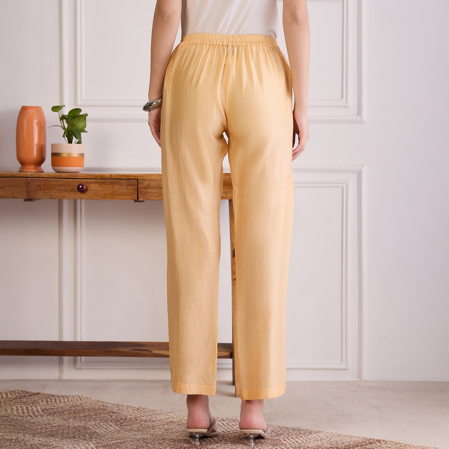 Butter Yellow Embroidered Kaftan set
