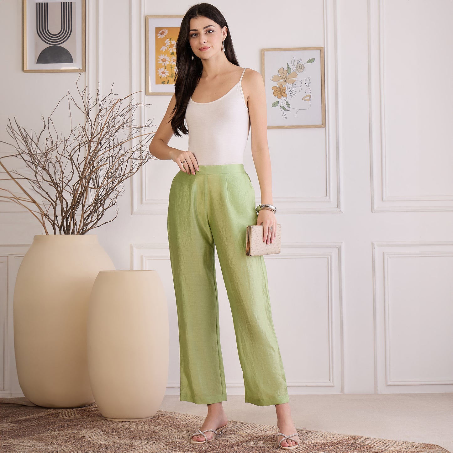 Mint Green Embroidered Cutwork Set