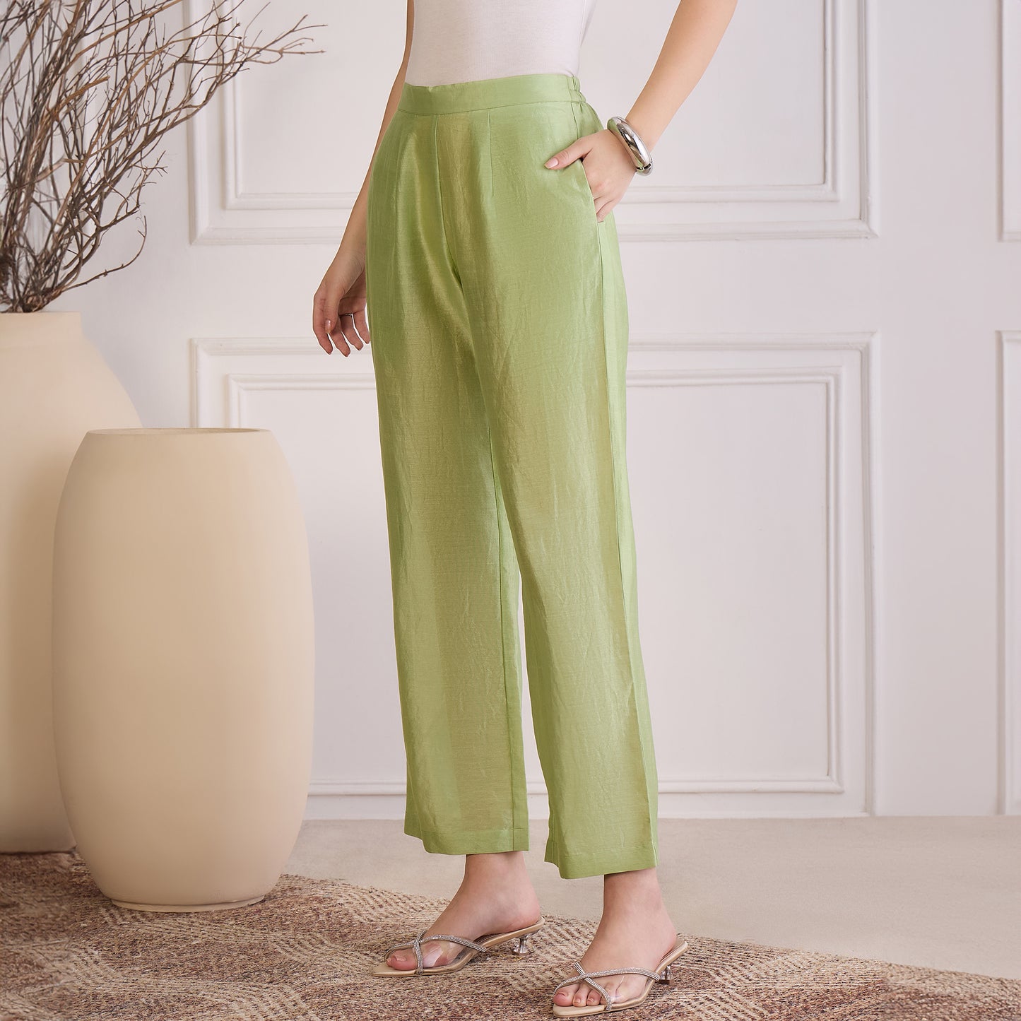 Mint Green Embroidered Cutwork Set