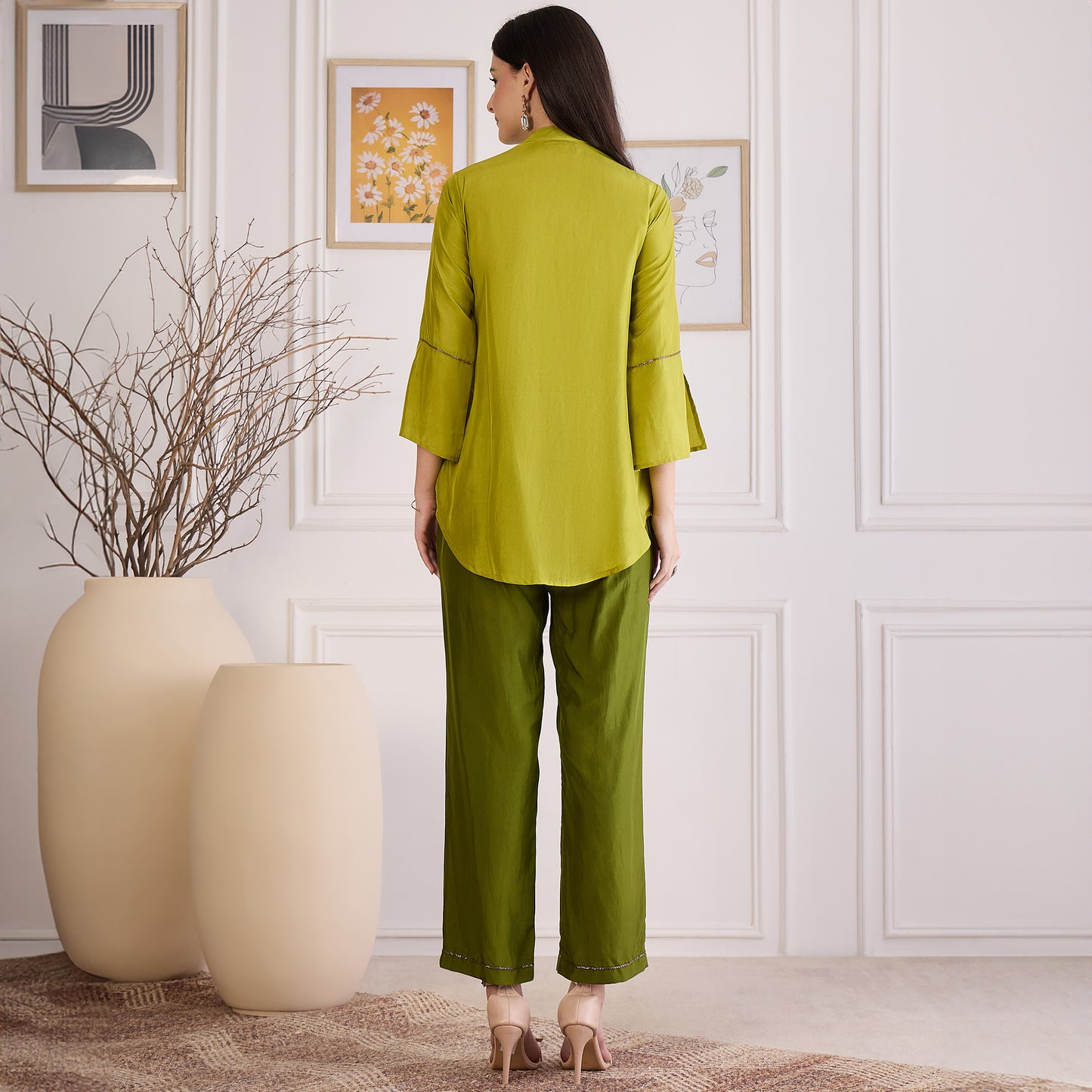 Furn Green Embroidered Set