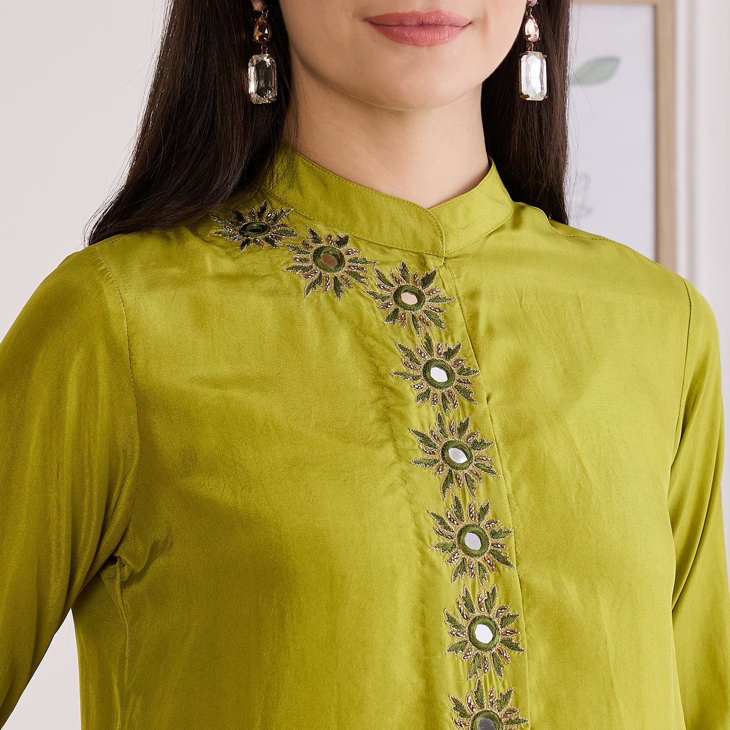 Furn Green Embroidered Set