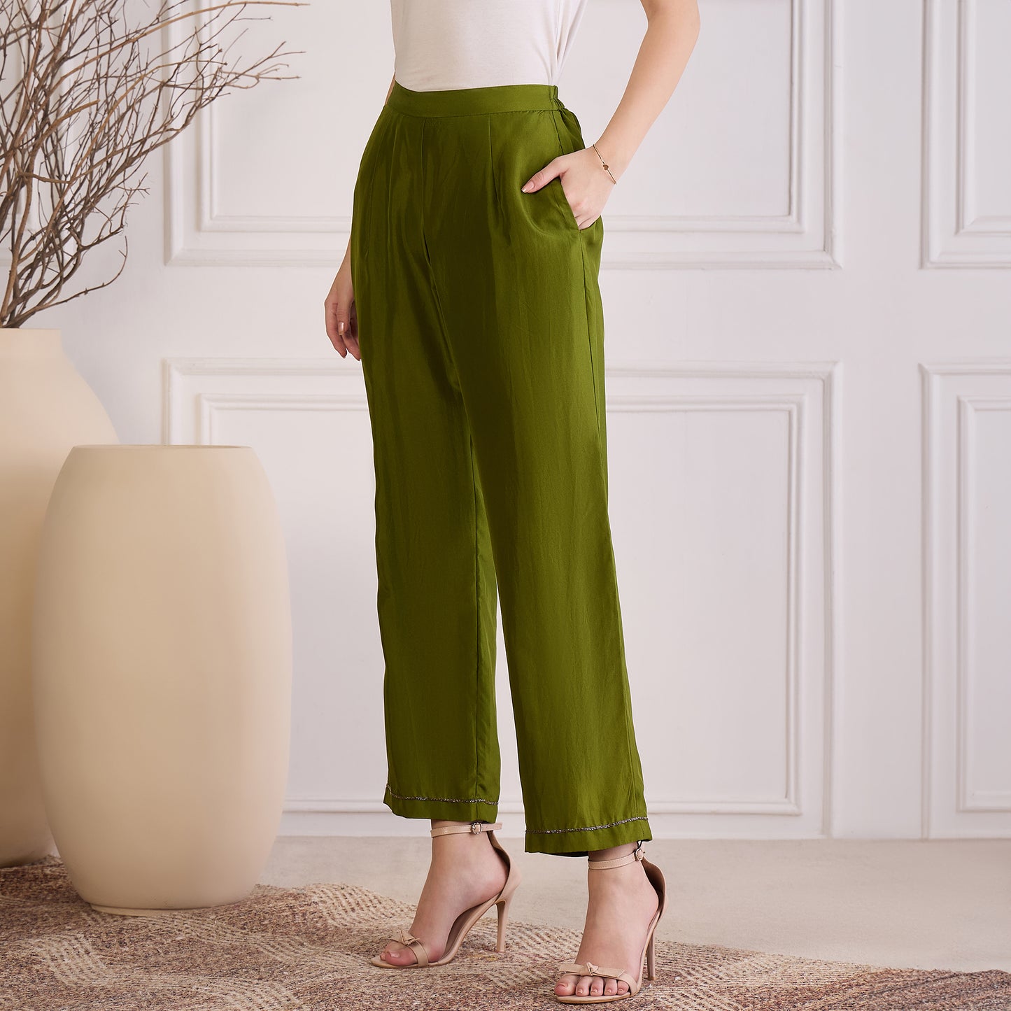 Furn Green Embroidered Set