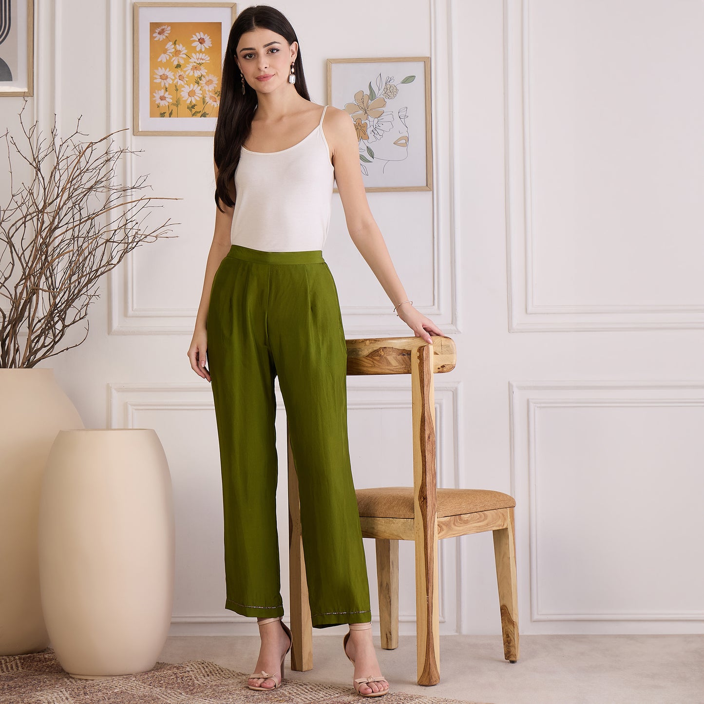 Furn Green Embroidered Set
