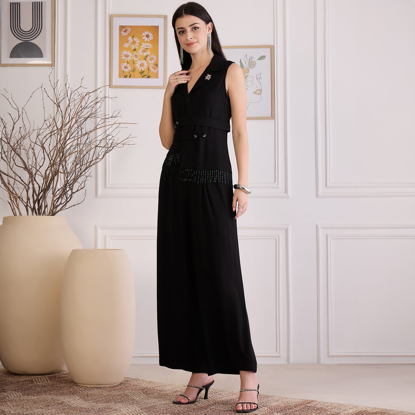 Black Asymmetrical Co-Ord Set