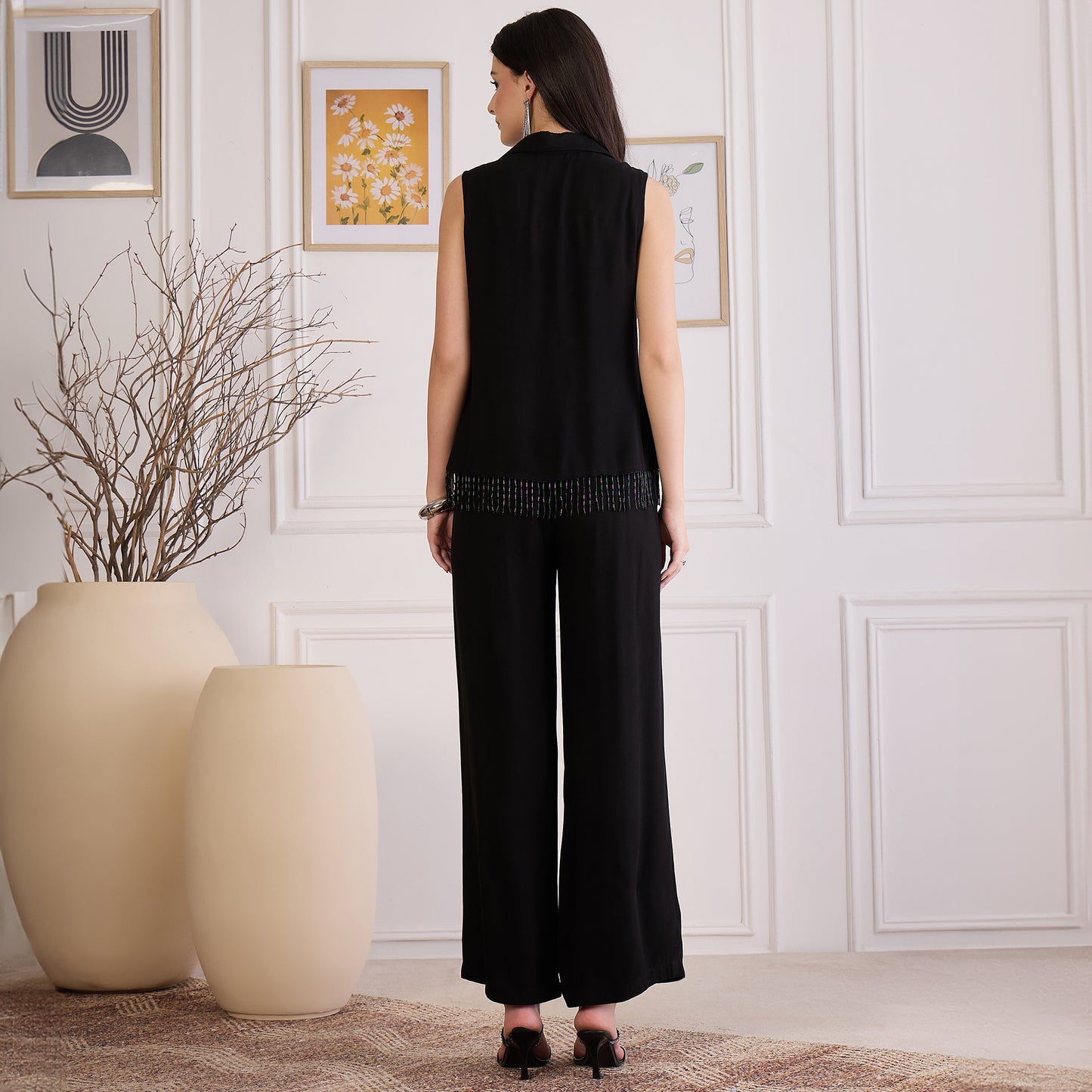 Black Asymmetrical Co-Ord Set