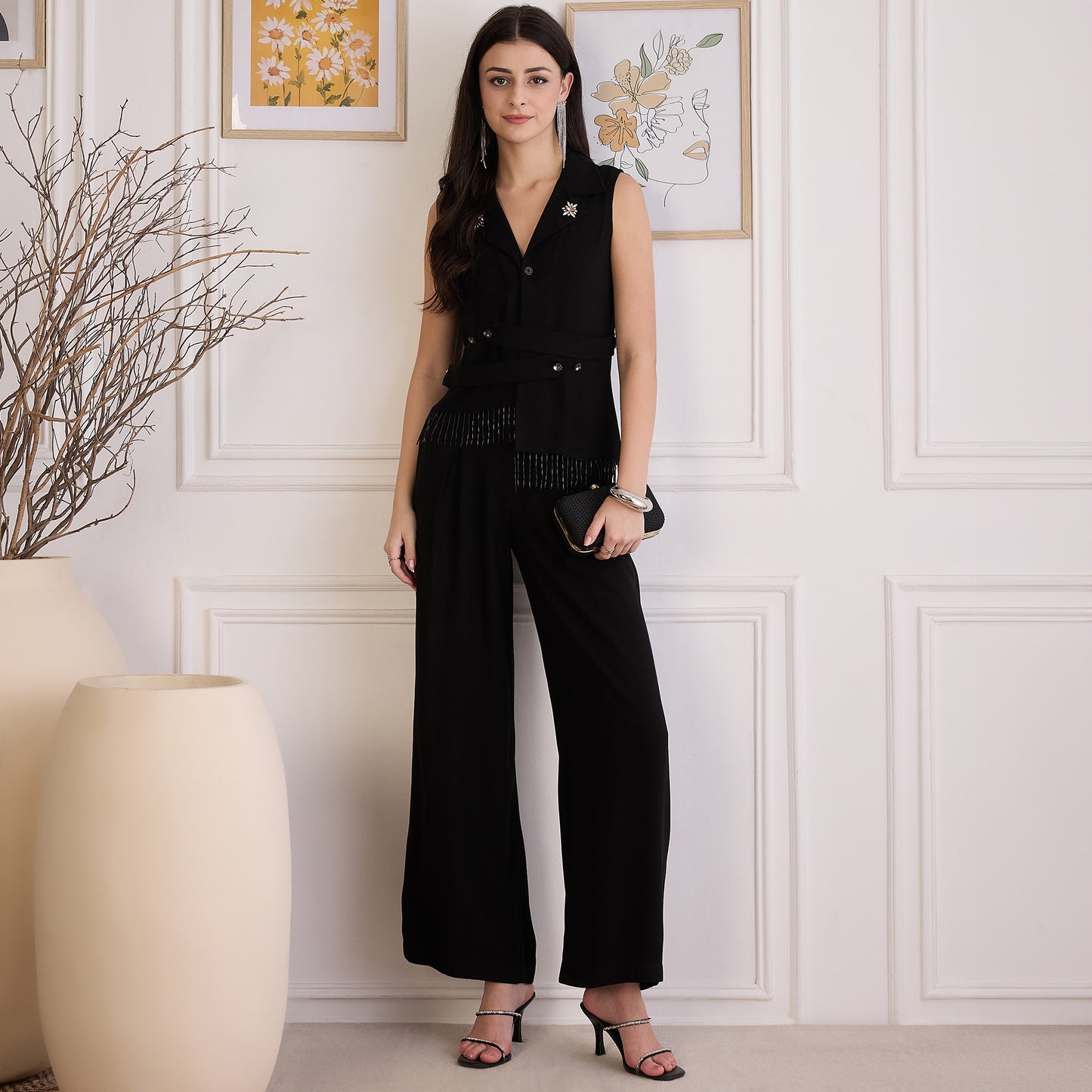 Black Asymmetrical Co-Ord Set