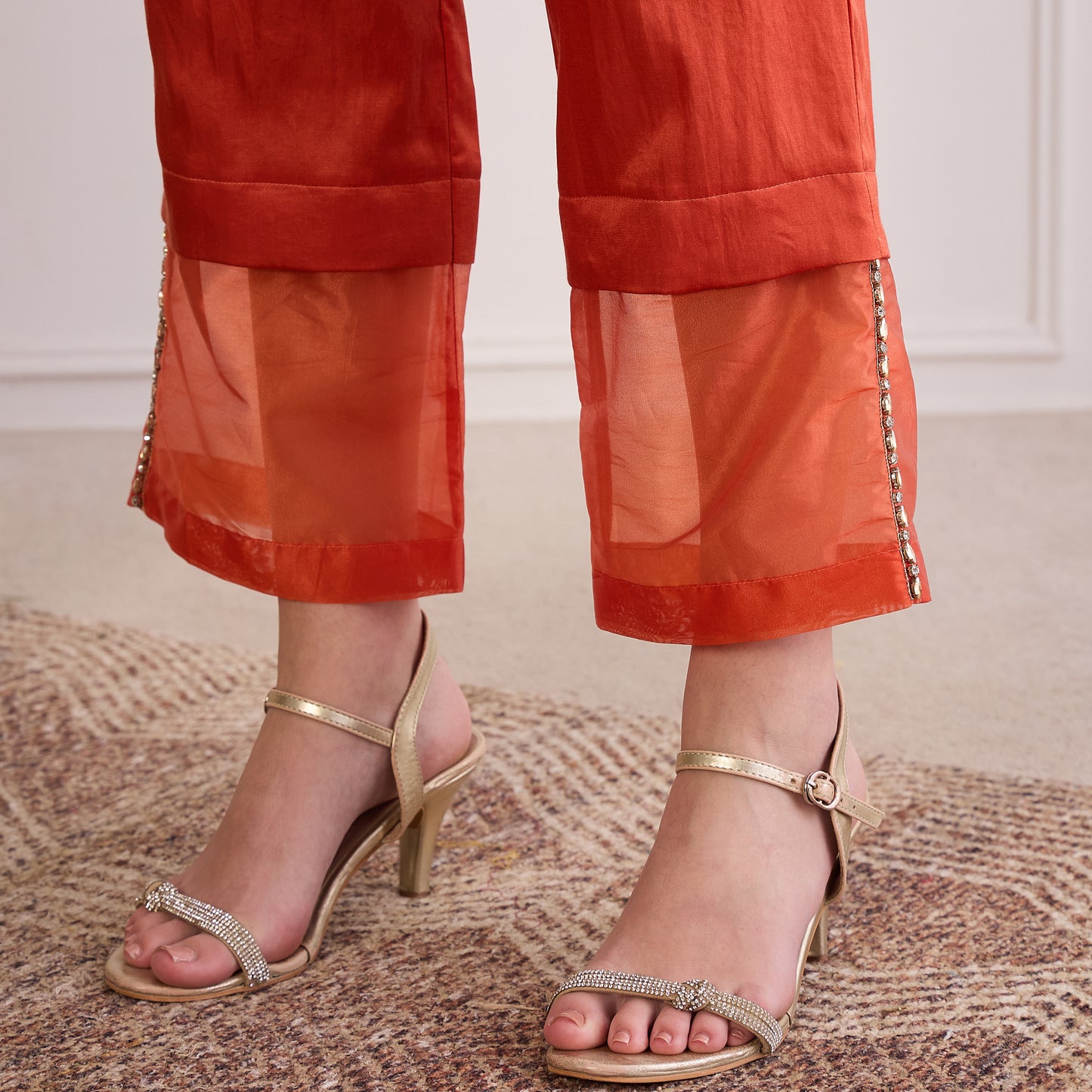 Cinnamon Leaf Hand Embroidered Co-ord Set