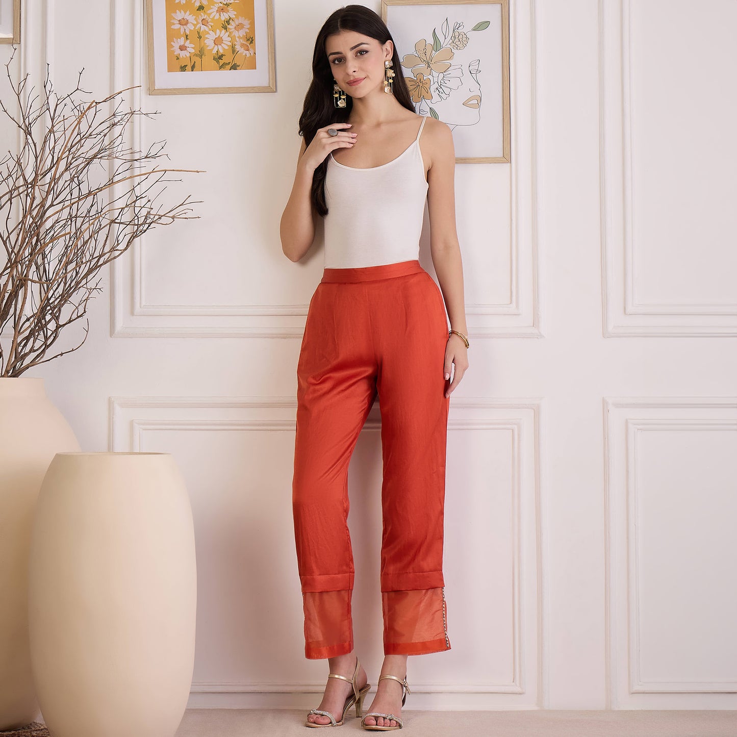 Cinnamon Leaf Hand Embroidered Co-ord Set