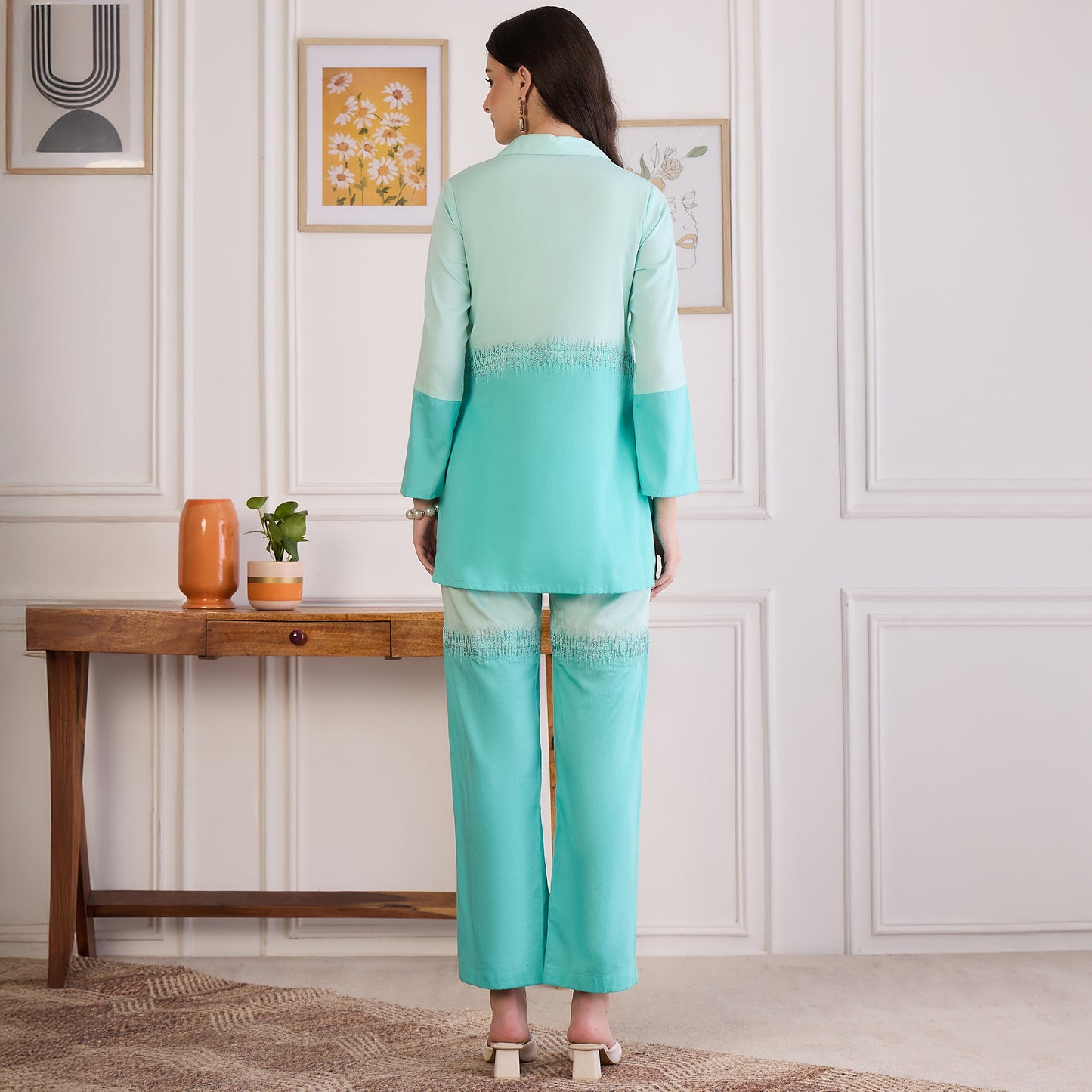 Jelly Mint Dual Embroidered Set