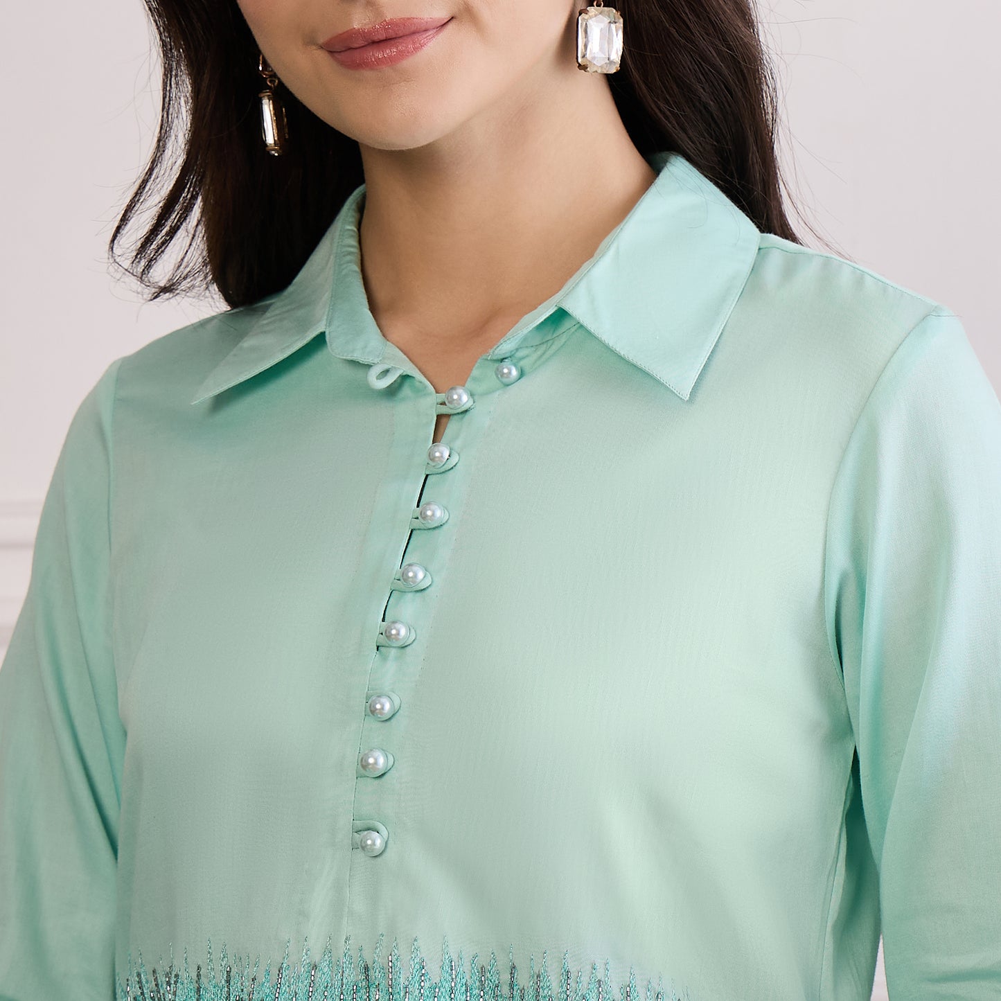 Jelly Mint Dual Embroidered Set