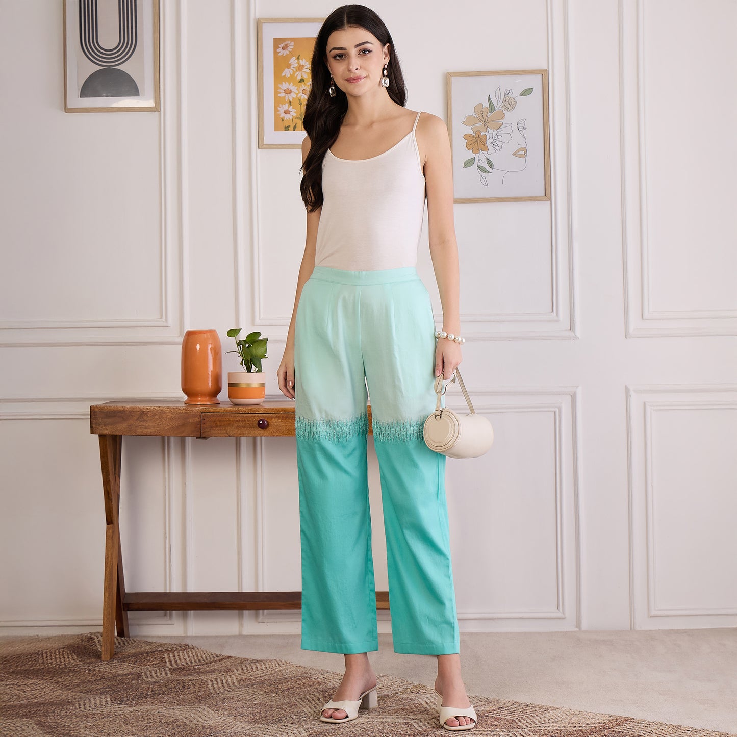 Jelly Mint Dual Embroidered Set