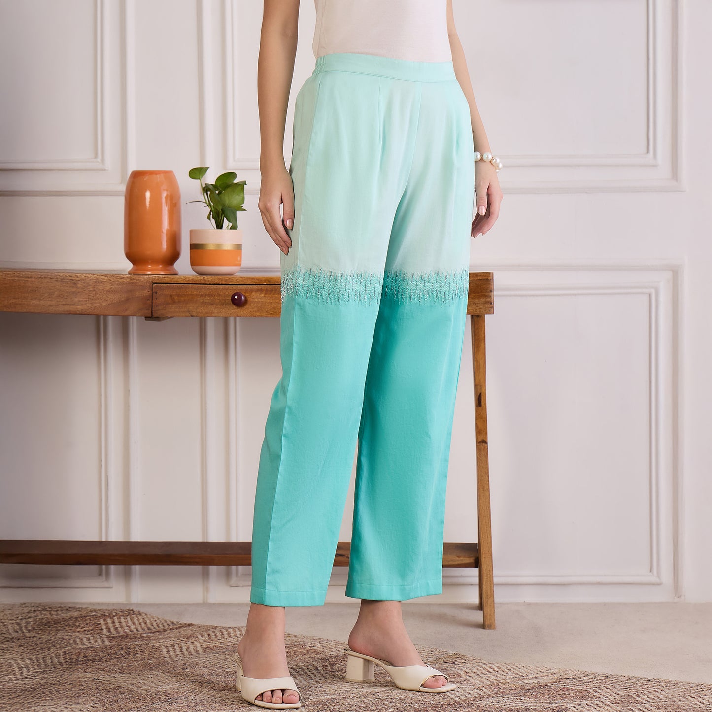 Jelly Mint Dual Embroidered Set