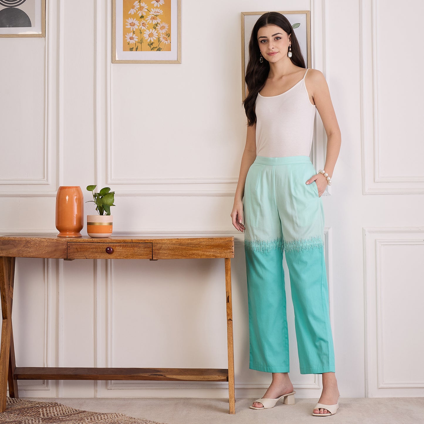 Jelly Mint Dual Embroidered Set