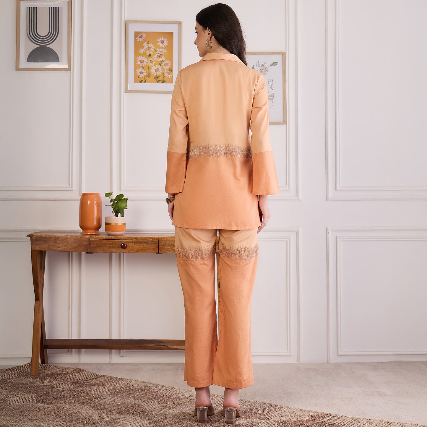 Melon Dual Embroidered Set