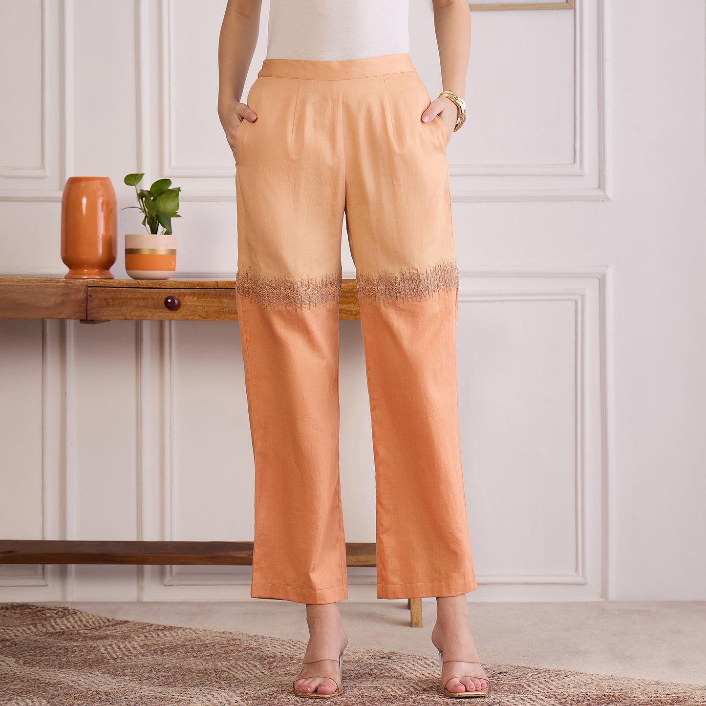 Melon Dual Embroidered Set