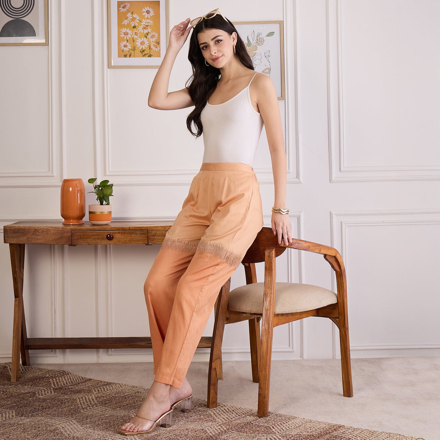 Melon Dual Embroidered Set