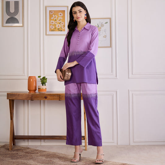 Twilight Purple Dual Embroidered Set