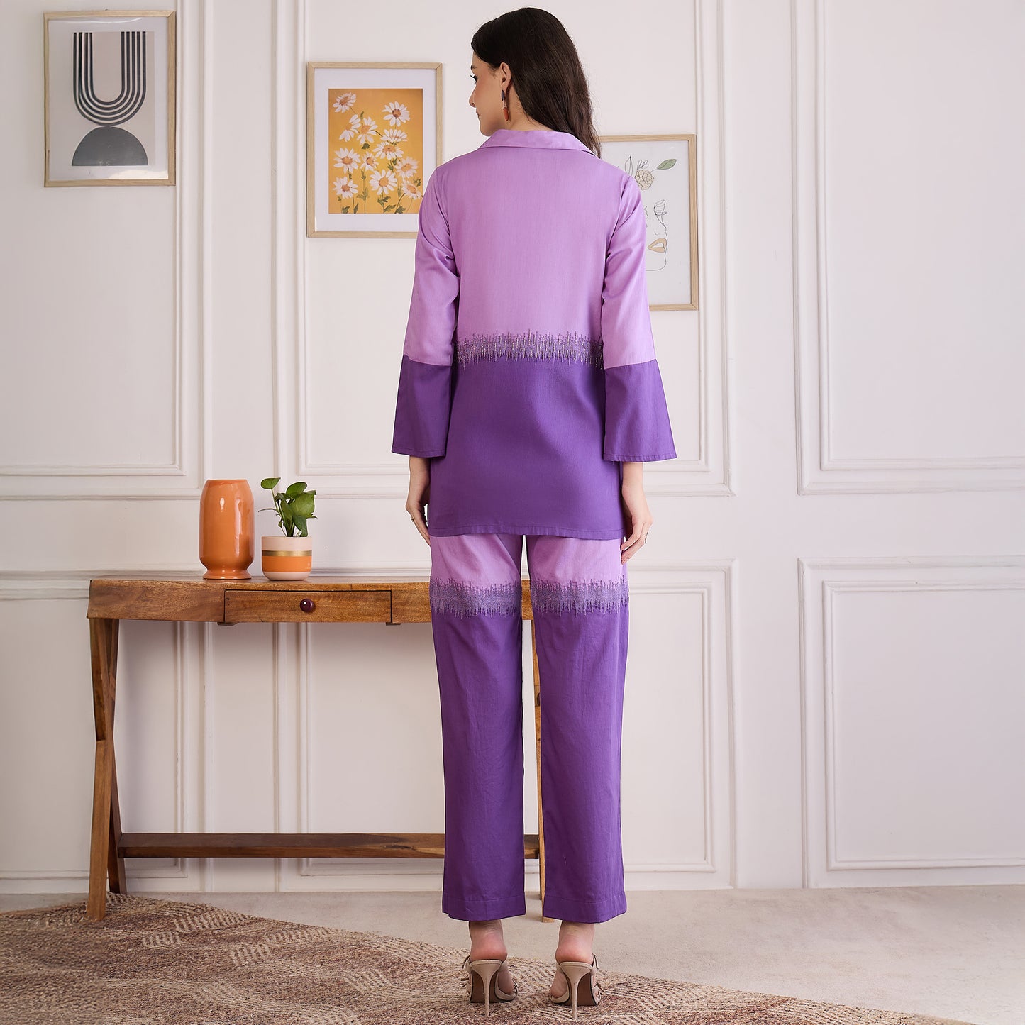 Twilight Purple Dual Embroidered Set