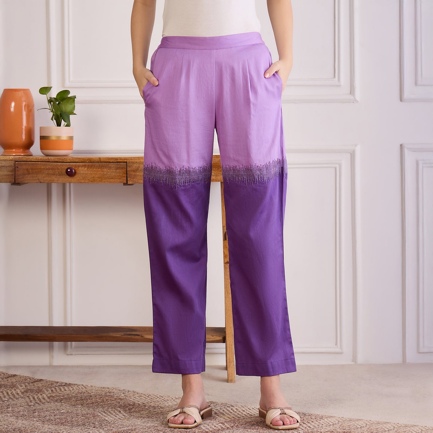 Twilight Purple Dual Embroidered Set
