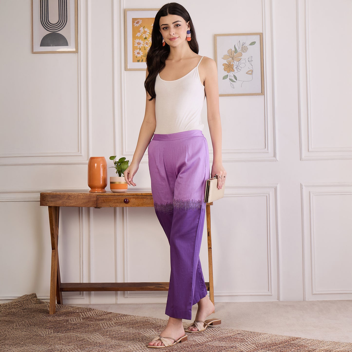 Twilight Purple Dual Embroidered Set