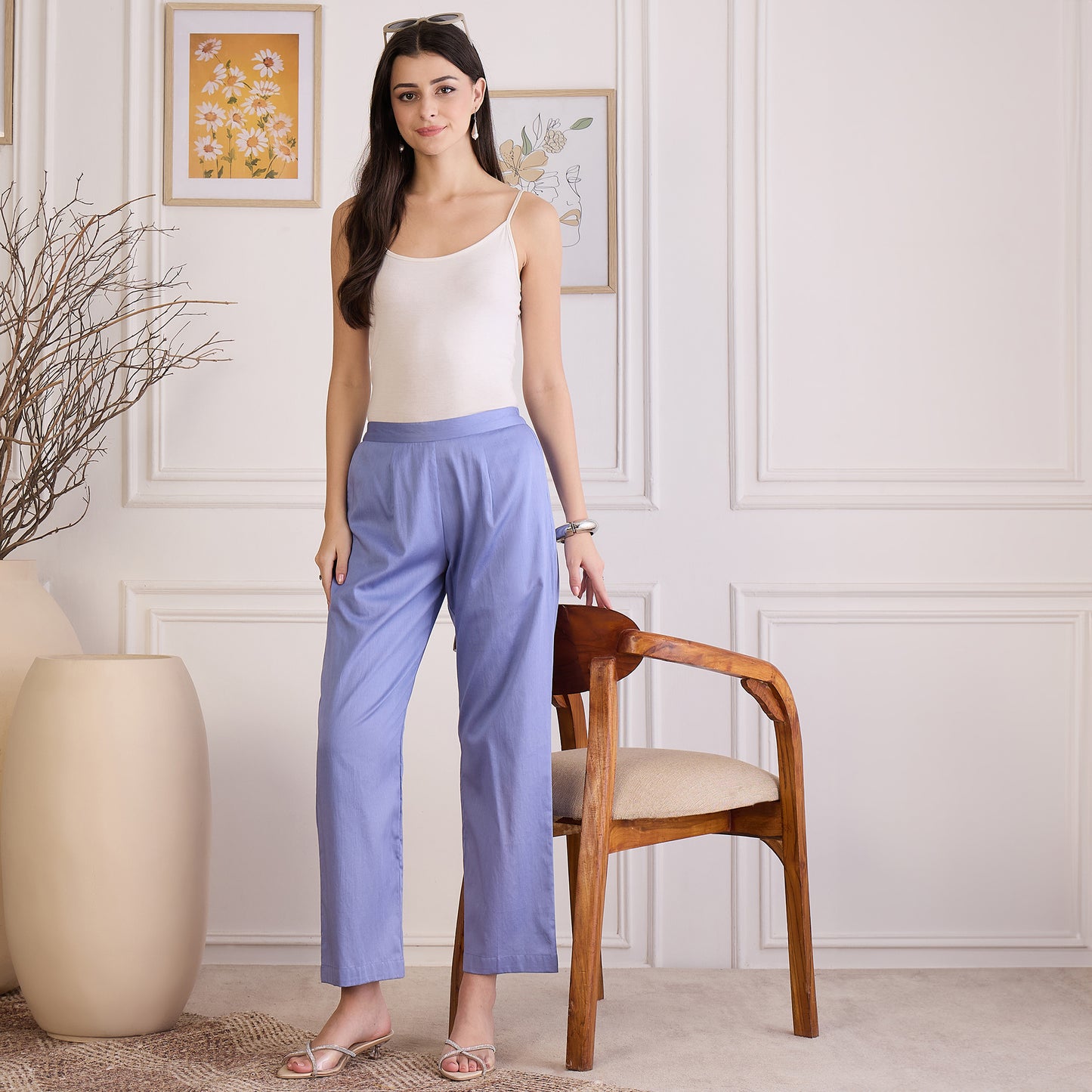 Mountain Blue Pin Tucked Co-ord Set