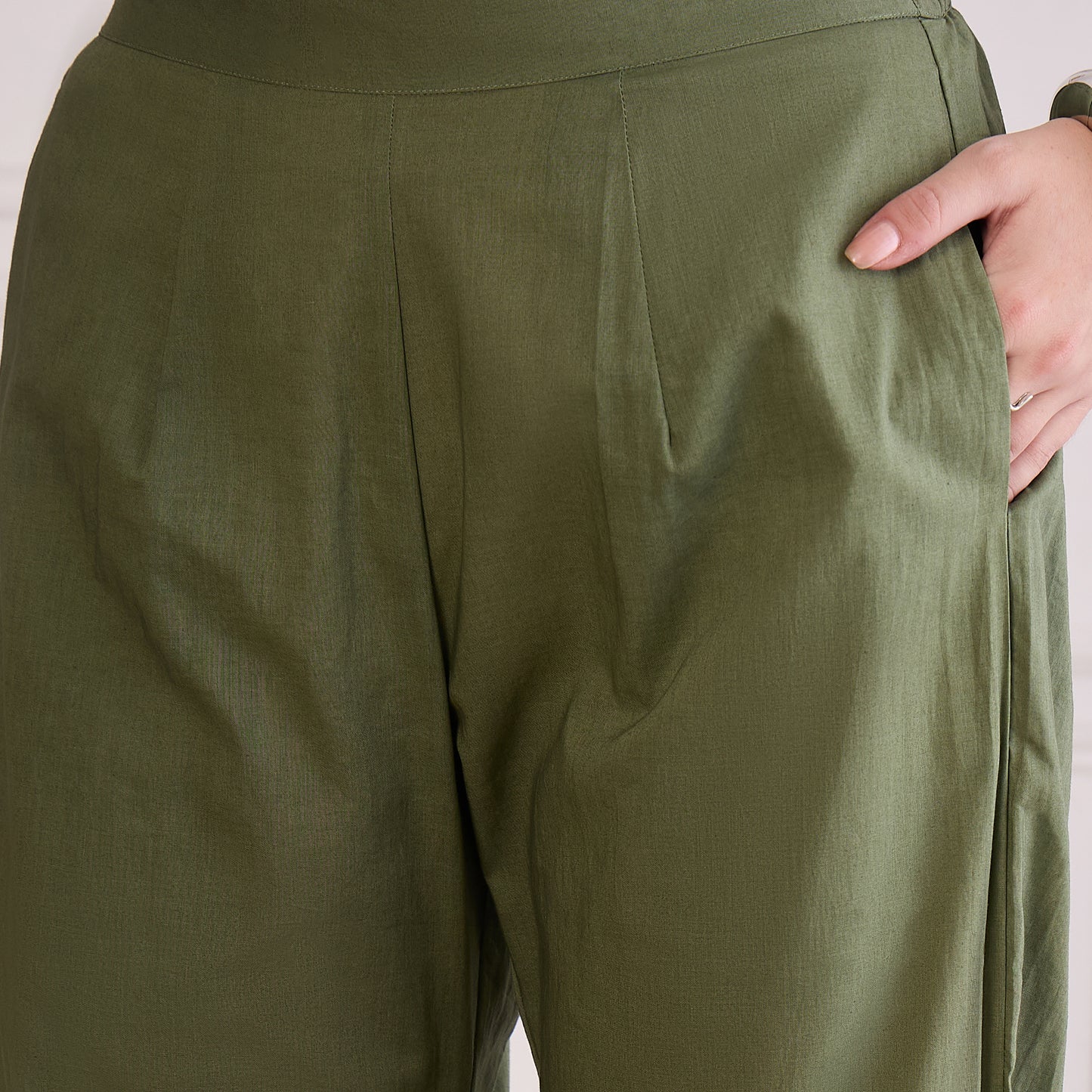 Green Yoke Embroidered Co-ord Set