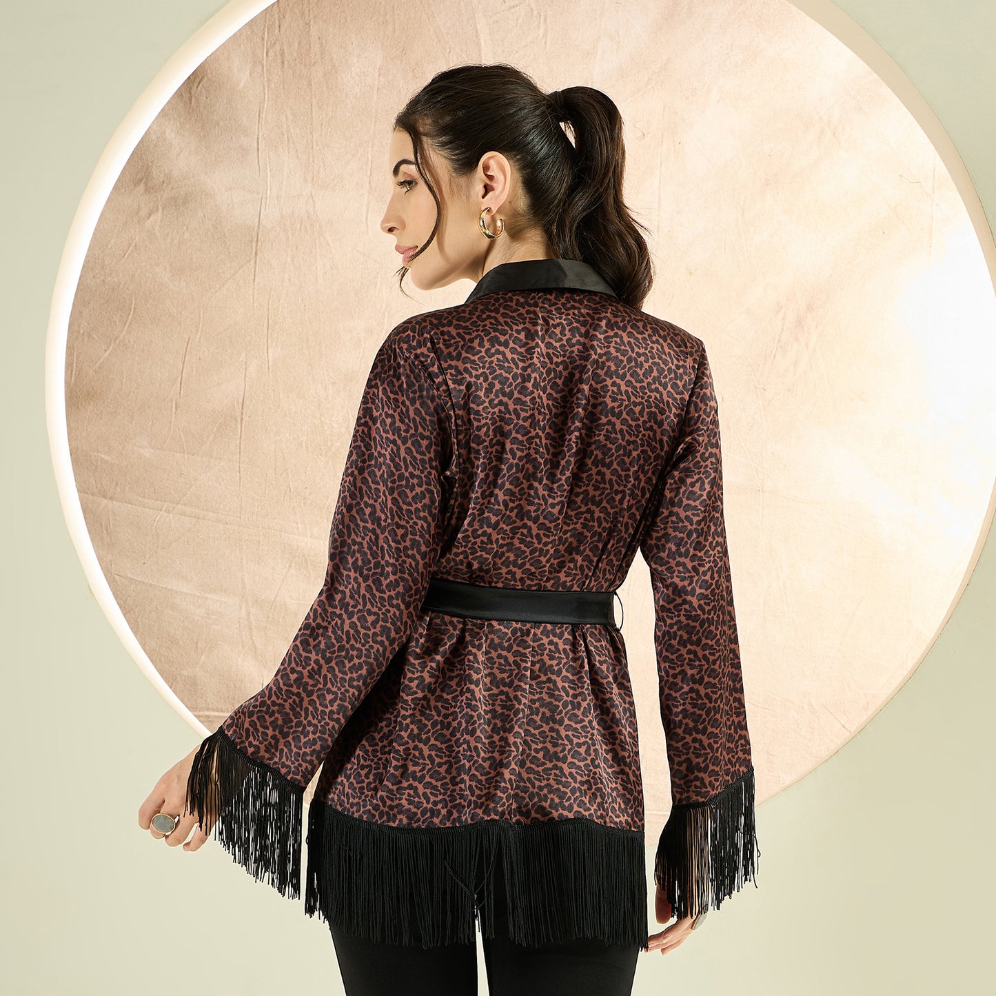 Brown Animal Print Shirt