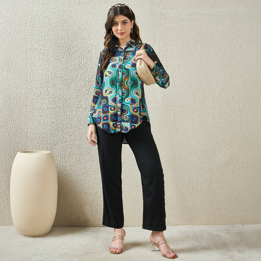 Multicolor Abstract Shirt
