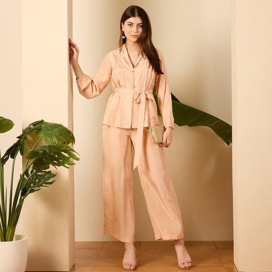 Peach Soft Ensemble Shirt