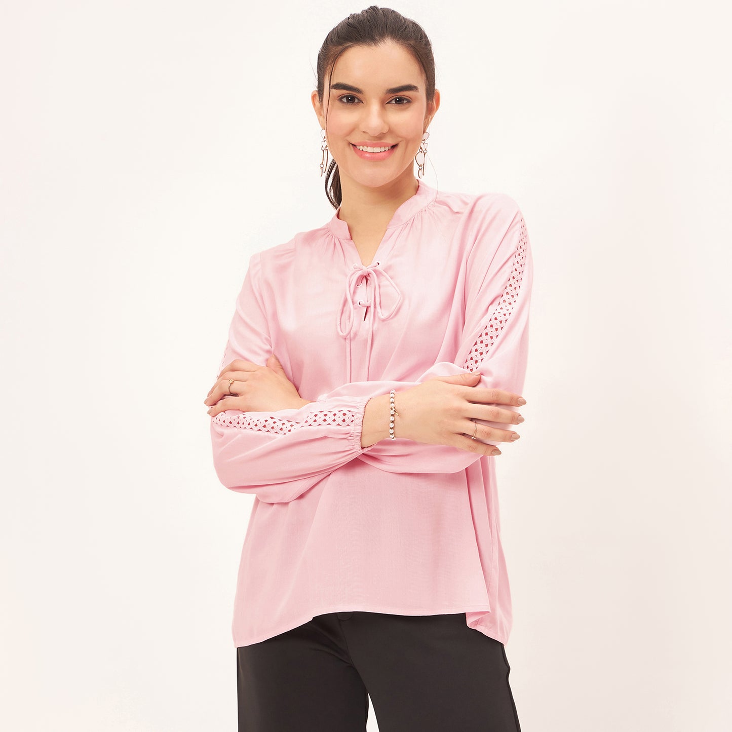 Pink Blouson Top