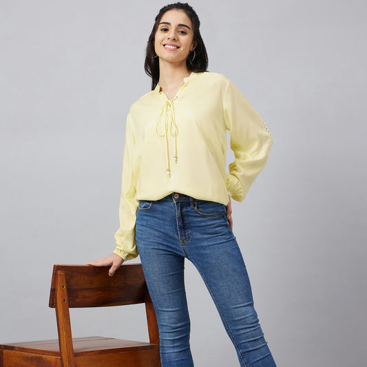 Yellow Blouson Top