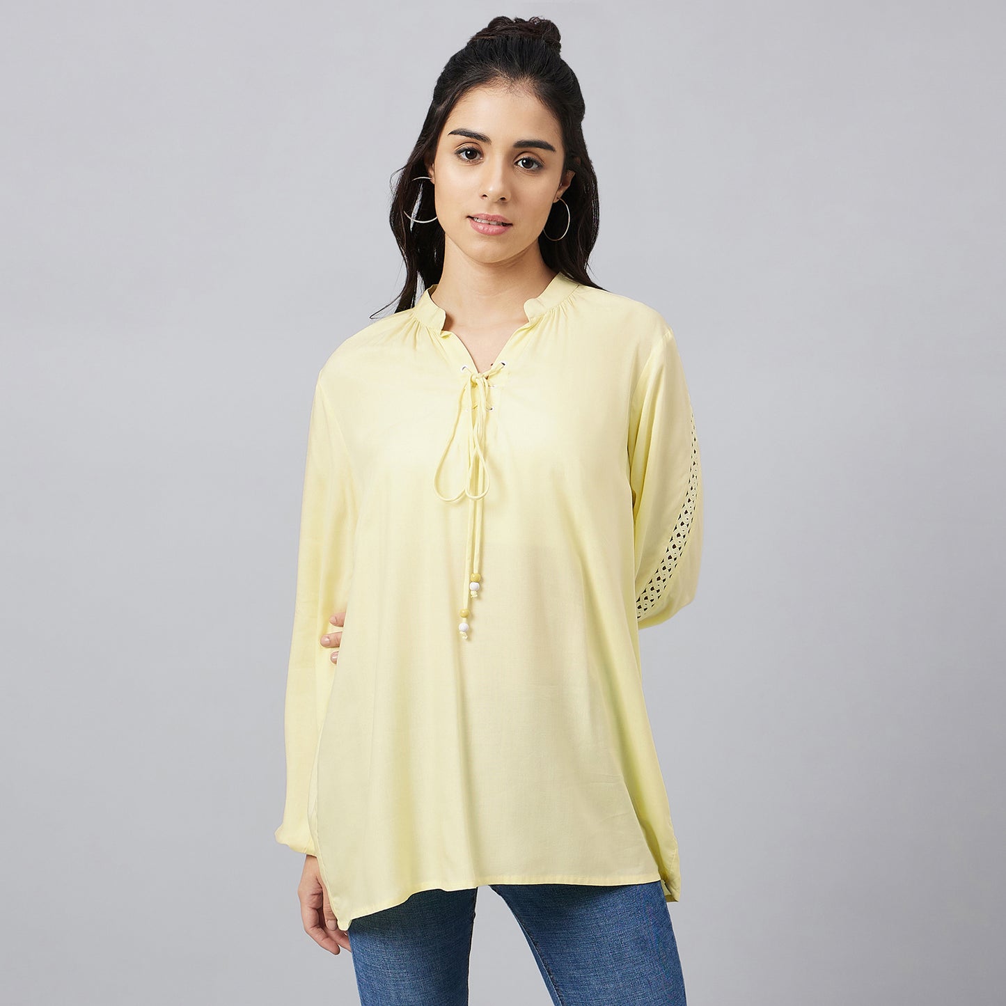 Yellow Blouson Top