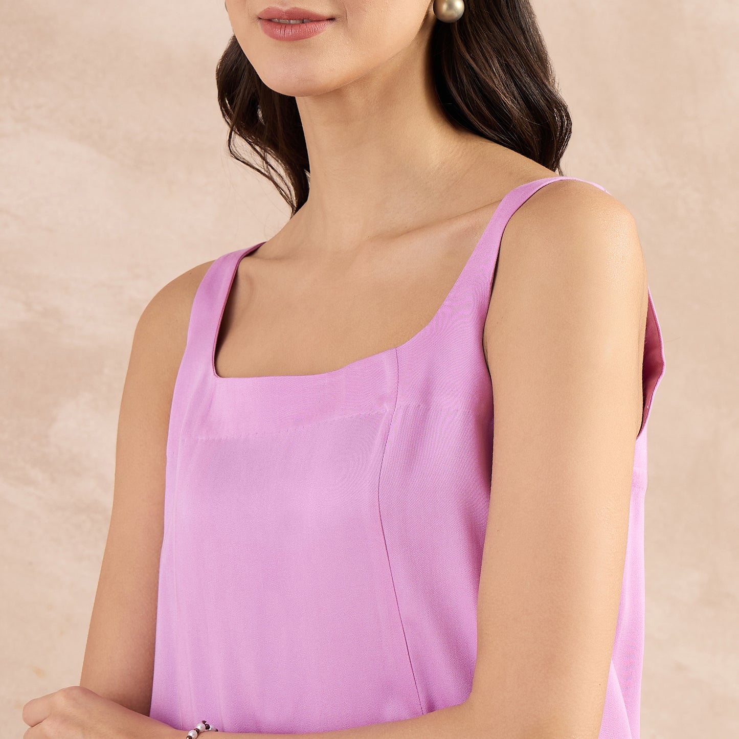 Purple High-Low Sleeveless Top